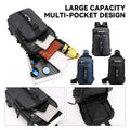 Large Capacity Multi-Functional Shoulder Bag with External USB Port - Grey - view 5