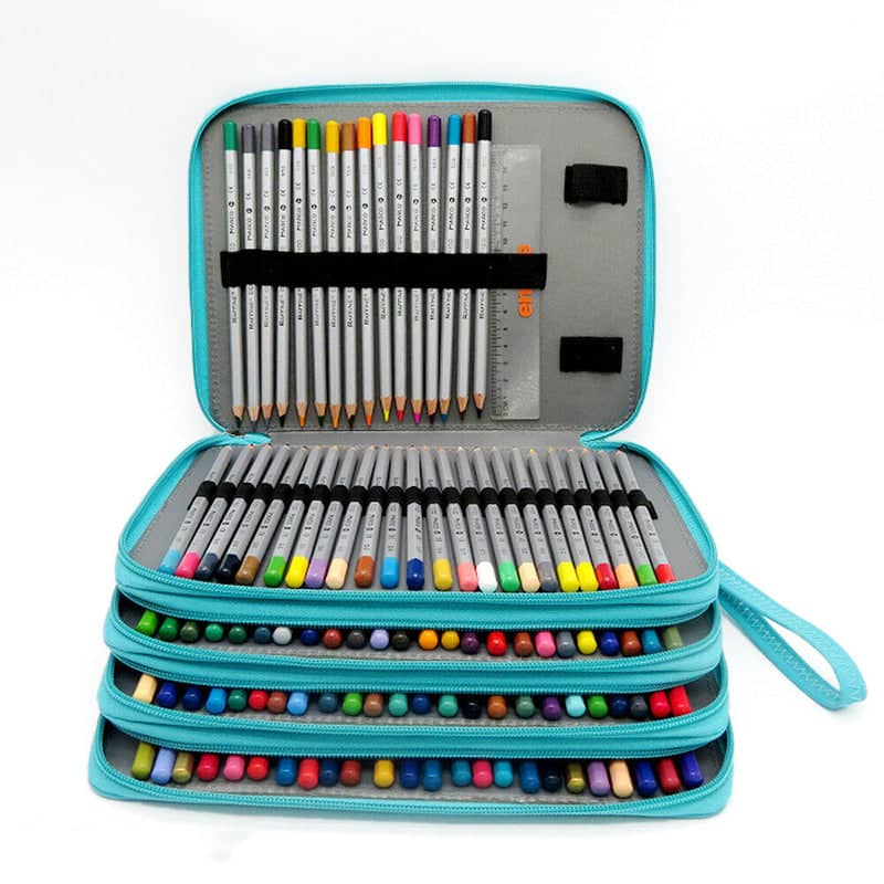 Large Capacity Pencil Case Pen Storage Organiser - Purple - view 5