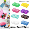 Large Capacity Plastic Pencil Case for Students and Artists - Green - view 2
