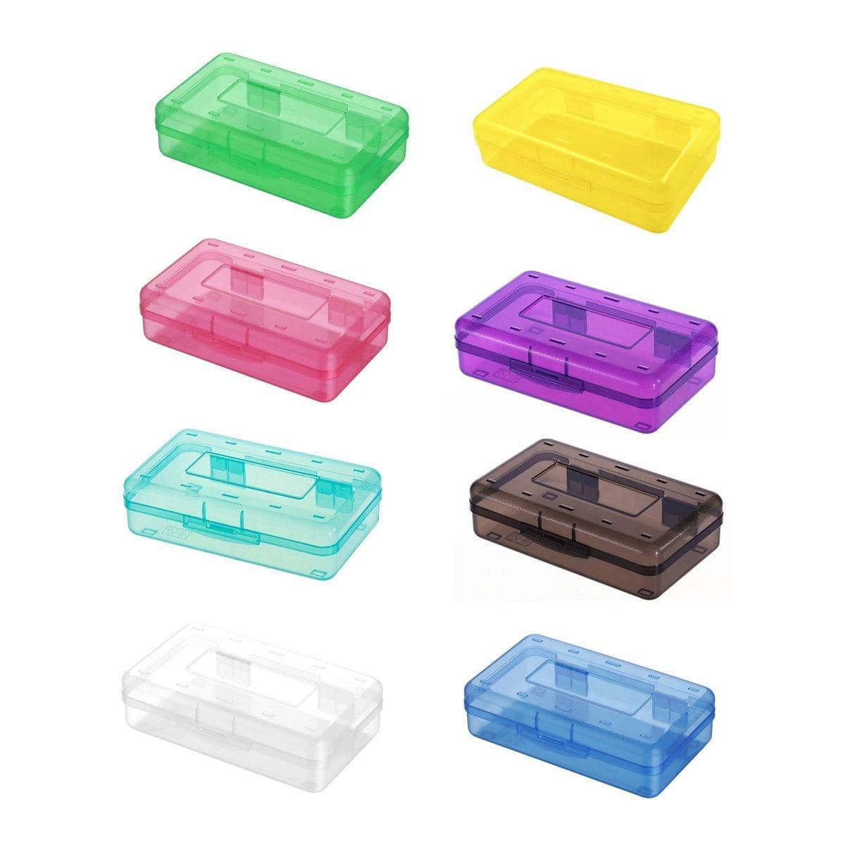 Large Capacity Plastic Pencil Case for Students and Artists - Purple - view 3