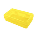 Large Capacity Plastic Pencil Case for Students and Artists - Yellow