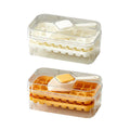 Large Capacity Press Ice Cube Mould with Storage Container and Scoop - White - view 3