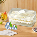Large Capacity Press Ice Cube Mould with Storage Container and Scoop - White - view 5