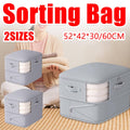 Large Capacity Quilt Clothing Storage Bag Waterproof Dustproof, 52 x 42 x 30 cm - Grey - view 2