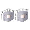 Large Capacity Quilt Clothing Storage Bag Waterproof Dustproof, 52 x 42 x 30 cm - Grey - view 4