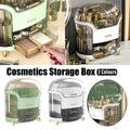Large Capacity Transparent Cosmetic Storage Box, Dustproof Vanity Organiser - White - view 2