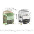Large Capacity Transparent Cosmetic Storage Box, Dustproof Vanity Organiser - White - view 4