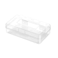 Large Capacity Transparent Plastic Pencil Case for Students and Artists - Clear
