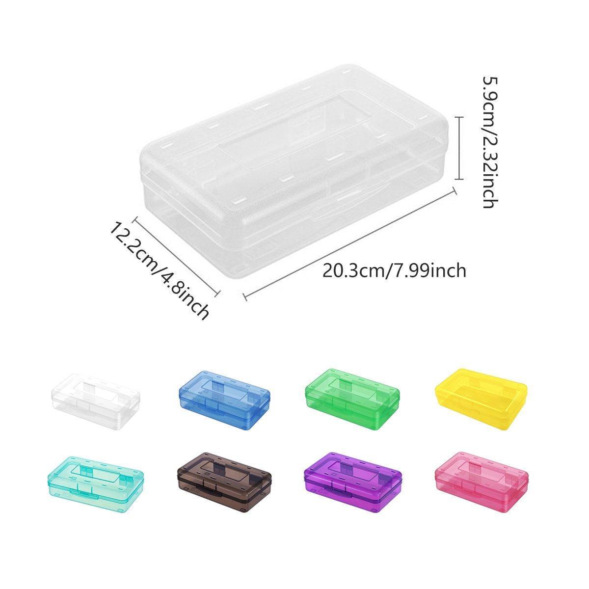 Large Capacity Transparent Plastic Pencil Case for Students and Artists - Clear - view 4