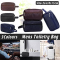 Large Capacity Travel Cosmetic Bag for Men, Water-Resistant - Coffee Brown - view 2