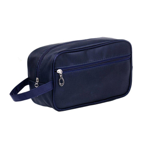 Large Capacity Travel Cosmetic Bag for Men, Water-Resistant - Navy Blue