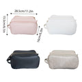 Large Capacity Travel Cosmetic Bag, Waterproof Faux Leather - White - view 4