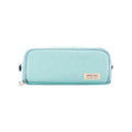 Large Capacity Zipper Pencil Case, Foldable - Light Blue