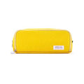 Large Capacity Zipper Pencil Case, Foldable - Yellow
