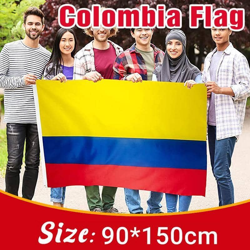 Large Colombian Flag with Metal Grommets, 90 x 150 cm (3 x 5 ft)