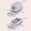 Large Enclosed Cat Litter Box with Flip Top and Carbon Filter - Khaki - view 4