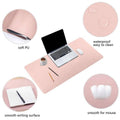 Large Faux Leather Gaming Mouse Pad Desk Mat, Waterproof - Grey, 120 x 60 cm - view 4