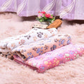 Large Fleece Paw Print Pet Blanket, 104 x 76 cm - White - view 4