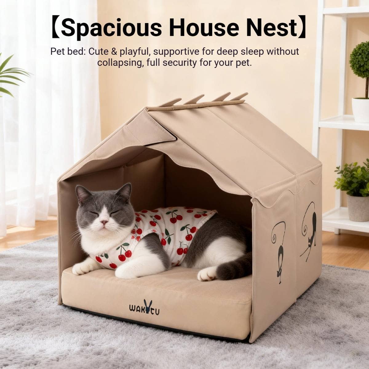 Large Foldable Cat Bed, Indoor and Outdoor Pet Sleeping Nest - view 4