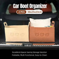 Large Foldable Felt Storage Basket with Bear Print Pack of 2 - Beige - view 2