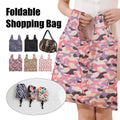 Large Foldable Reusable Grocery Bag, 41 x 56 cm - White Carrot Print - view 2