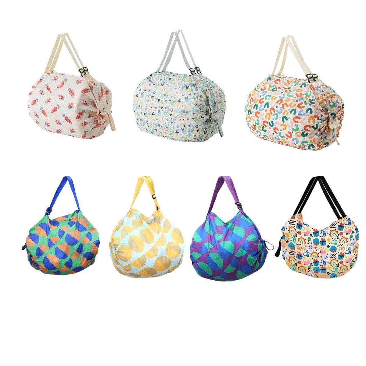 Large Foldable Reusable Shopping Bag, 40 x 40 x 68 cm - Multicolour Arch Print - view 3
