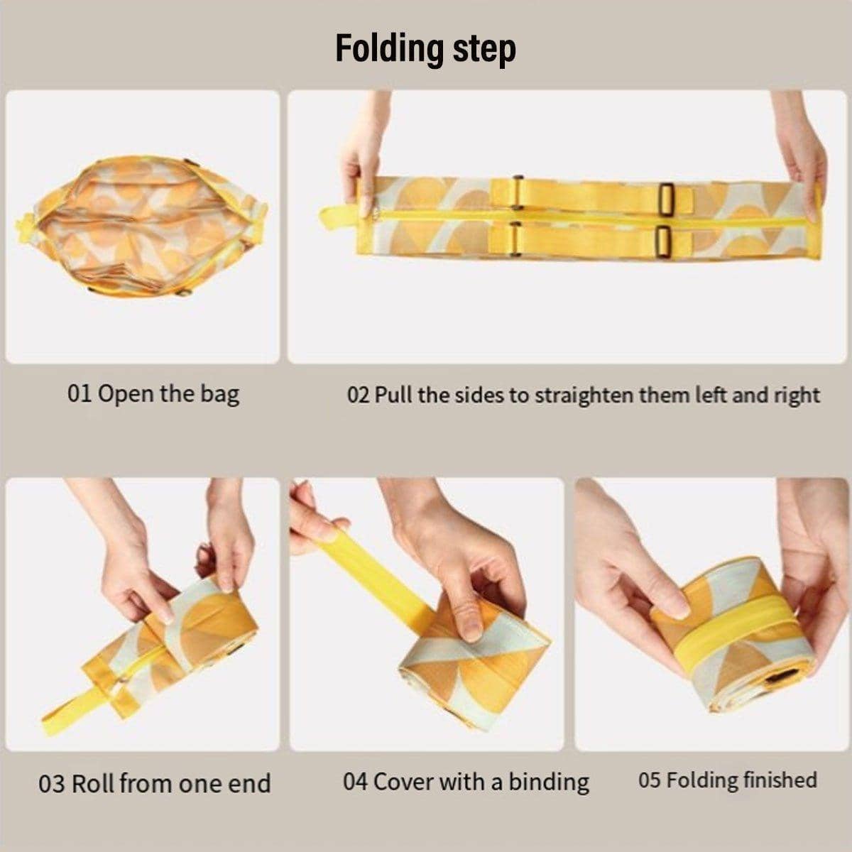 Large Foldable Reusable Shopping Bag, 40 x 40 x 68 cm - Multicolour Arch Print - view 5