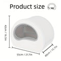 Large Fully Enclosed Cat Litter Box with Drawer Base - Coffee Brown - view 3