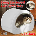 Large Fully Enclosed Cat Litter Box with Drawer Base - White