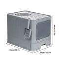 Large Fully Enclosed Cat Litter Box with Drawer and Scoop - Yellow - view 4