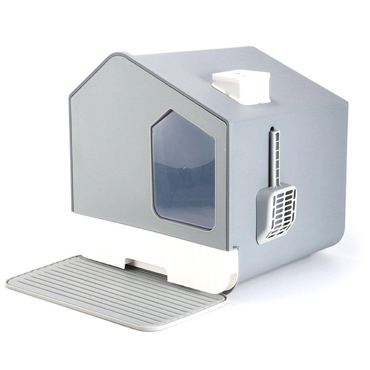 Large Fully Enclosed Cat Litter Box with Drawer Tray, Scoop and Vent Cover - view 2