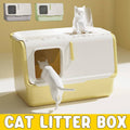 Large Fully Enclosed Cat Litter Box with Lid and Odour Control - Mint Green - view 2