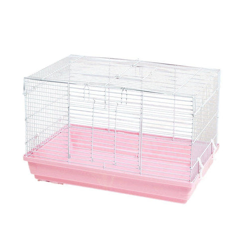 Large Hamster Cage with Detachable Tray - Pink