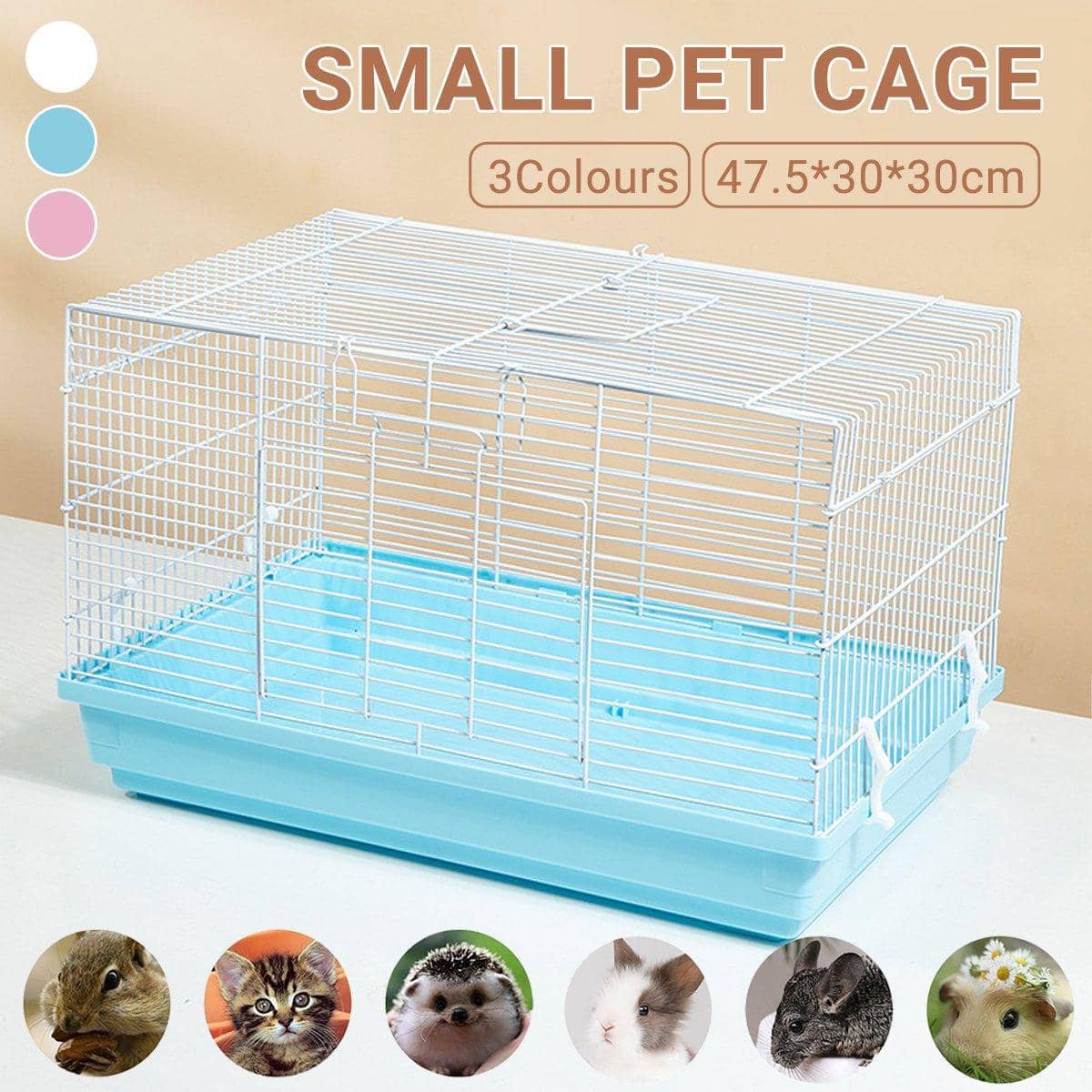 Large Hamster Cage with Detachable Tray - Pink - view 2