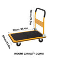 Large Heavy Duty Foldable Flatbed Trolley Cart with Rubber Wheels - view 3