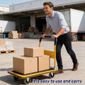 Large Heavy Duty Foldable Flatbed Trolley Cart with Rubber Wheels - view 4