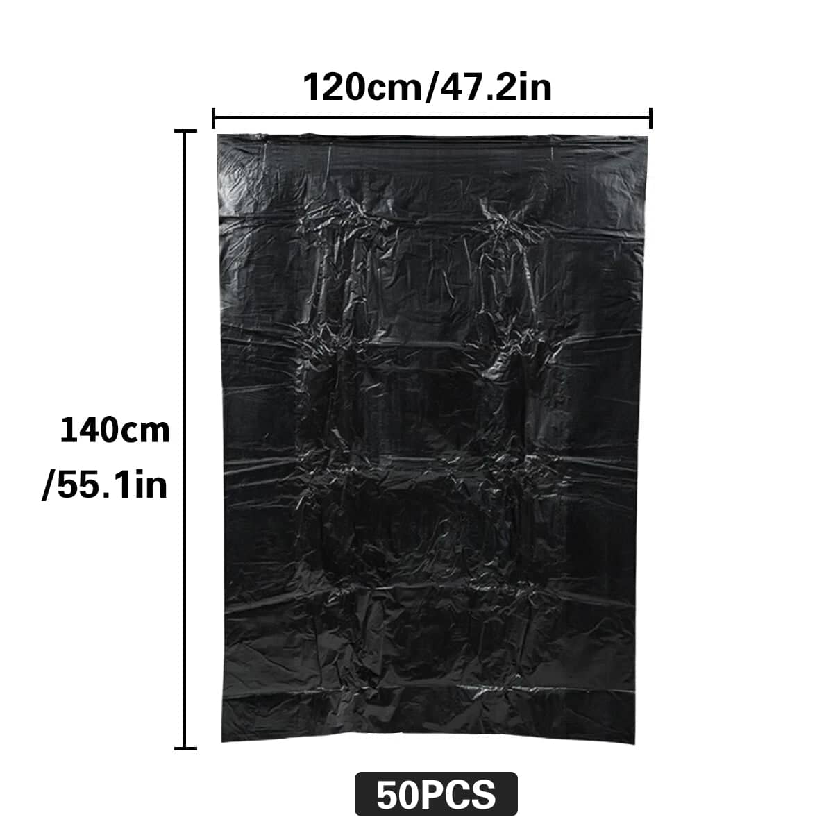 Large Heavy Duty Garbage Bags 50 Piece 140 x 120 cm for Kitchen and Home Use - view 3