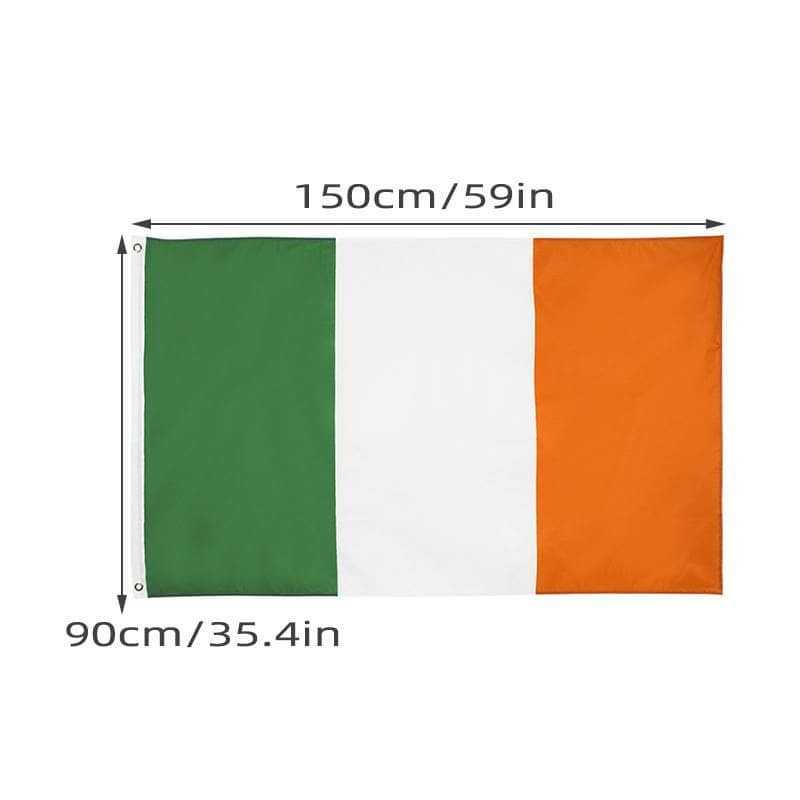 Large Irish Flag Outdoor St Patricks Day 90 x 150 cm (3ft x 5ft) - view 3