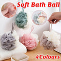 Large Mesh Bath Ball Sponge - Pink and Cream - view 2
