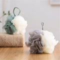 Large Mesh Bath Ball Sponge - Pink and Cream - view 5