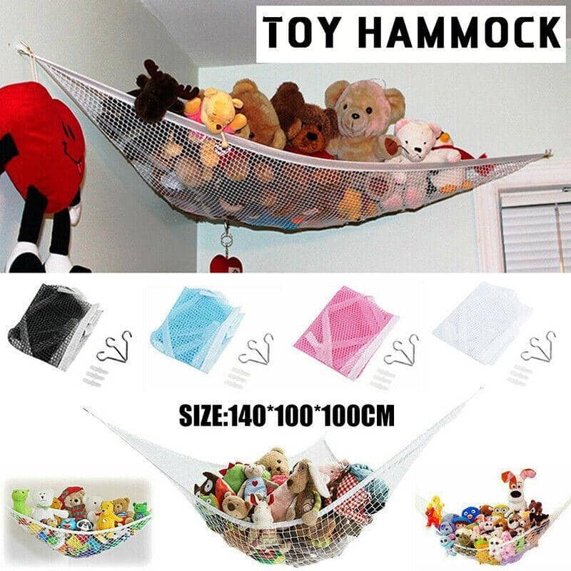 Large Mesh Toy Hammock Storage Net for Plush Toys - Blue - view 2
