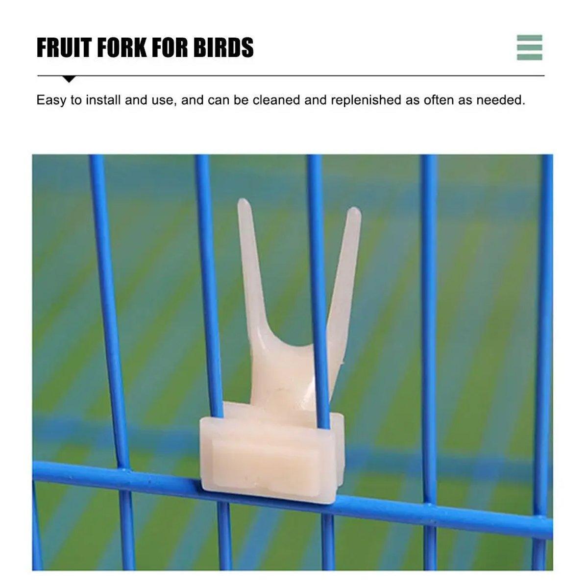Large Parrot Fruit Forks for Bird Cages, Pack of 10 - Beige - view 4