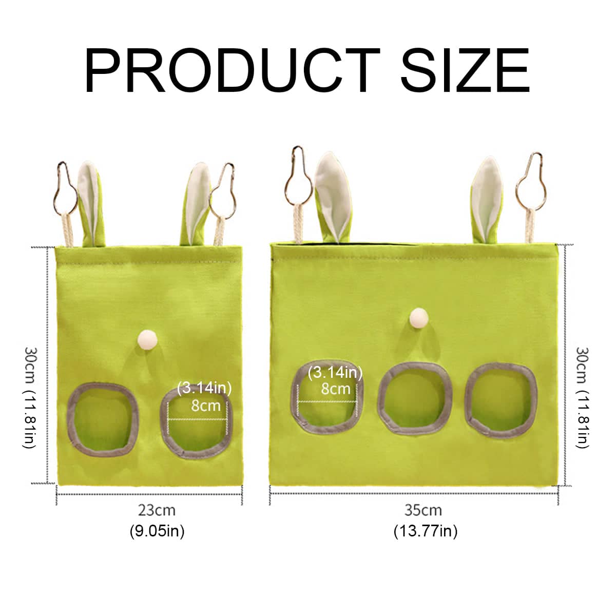 Large Pet Hay Feeding Bag Hanging Canvas Hay Feeder Dustproof - Large (35 x 30 cm) - view 4