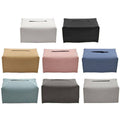 Large PU Leather Tissue Box Cover - Grey - view 3