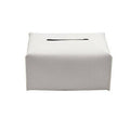 Large PU Leather Tissue Box Cover - White
