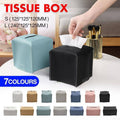 Large PU Leather Tissue Box Cover - White - view 2