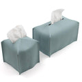 Large PU Leather Tissue Box Cover - White - view 5