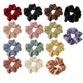 Large Satin Scrunchie Hair Tie Elastic Ponytail Accessory - Light Green - view 3