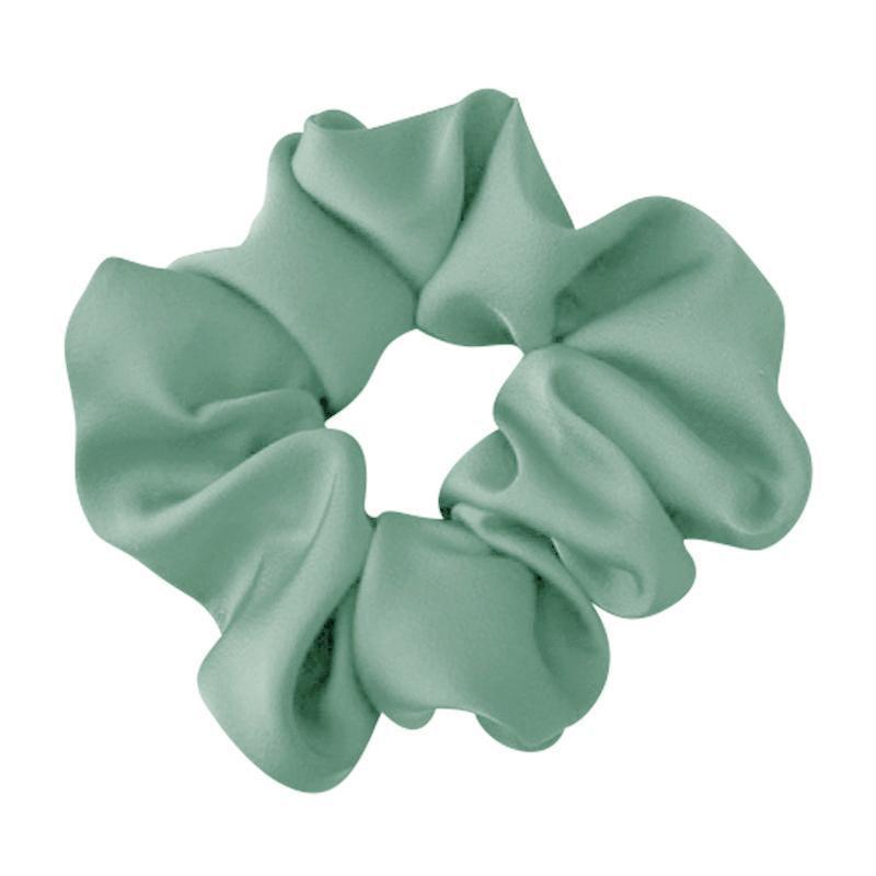 Large Satin Scrunchie Hair Tie Elastic Ponytail Accessory - Mint