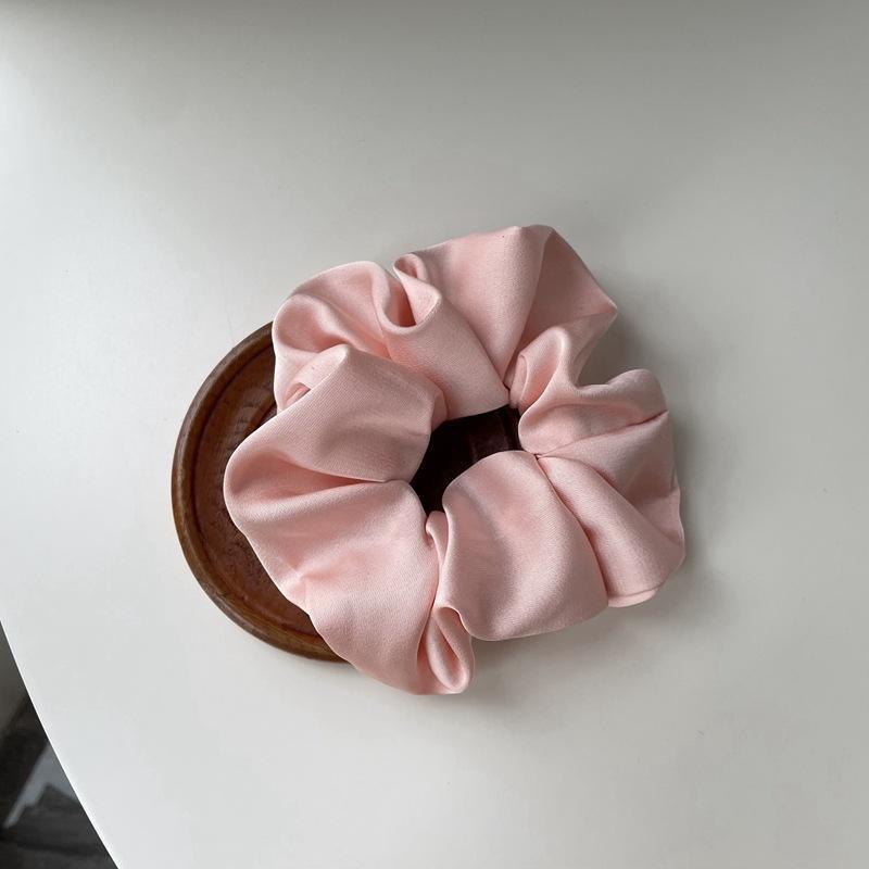 Large Satin Scrunchie Hair Tie Elastic Ponytail Accessory - Mint - view 11